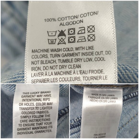 NWT $109 LUCKY BRAND BLUE DENIM JACKET WOMEN'S SIZE LARGE LIGHT WASH POCKETS NEW - Picture 12 of 16